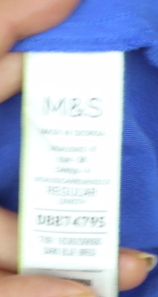 Marks and Spencer Women’s Blue Midi Fit & Flare Sleeveless Dress Size 14