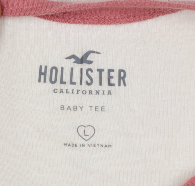 Hollister Women Multicoloured L Cropped Butterfly Baby Tee Top