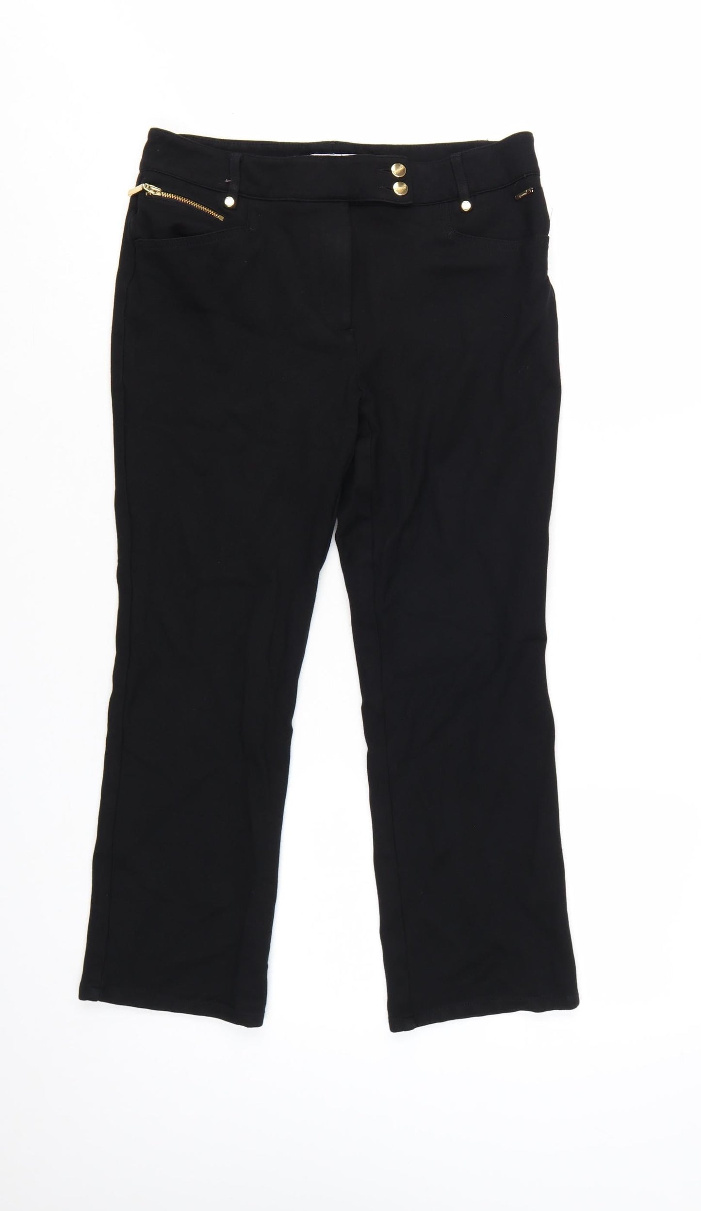 Marks and Spencer Per Una Women's Black Size 10 Stretch Trousers