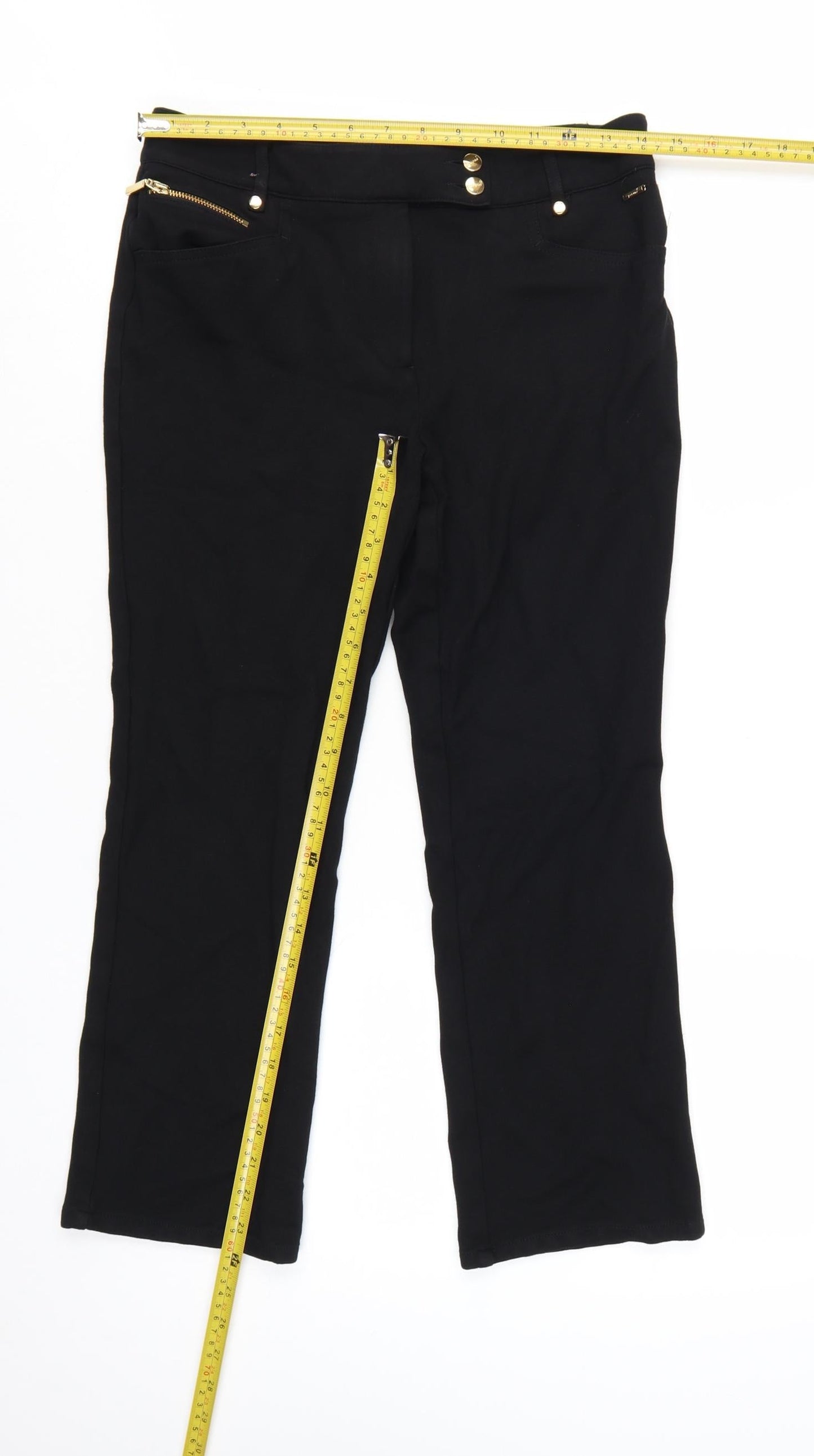 Marks and Spencer Per Una Women's Black Size 10 Stretch Trousers
