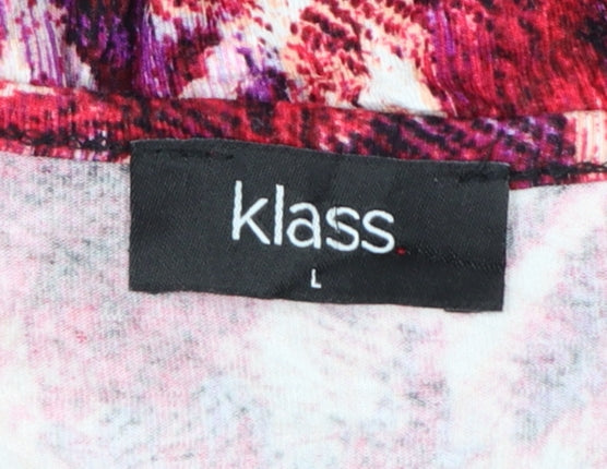 Klass Women's Multicoloured Tunic Blouse L 3/4 Sleeve Viscose Top