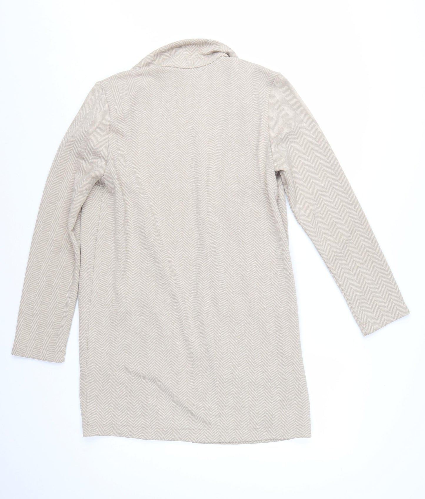H&M Divided Women’s Beige Herringbone Blazer Jacket Size 10