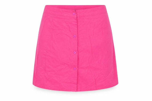 PrettyLittleThing Women's Pink A-Line Cotton Short Skirt Size 10