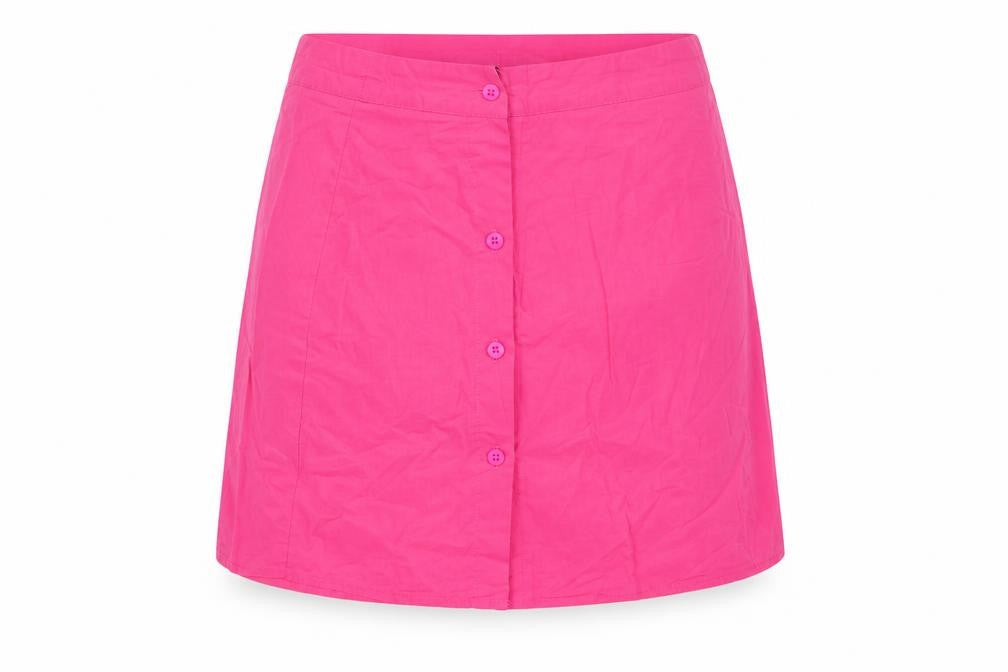PrettyLittleThing Women's Pink A-Line Cotton Short Skirt Size 10