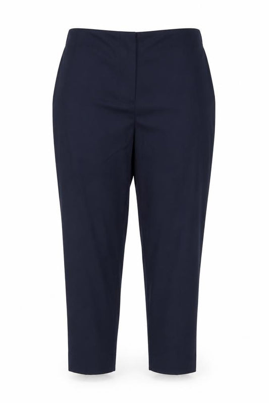Marks and Spencer Women's Blue Size 12 Regular Stretch Tapered Trousers