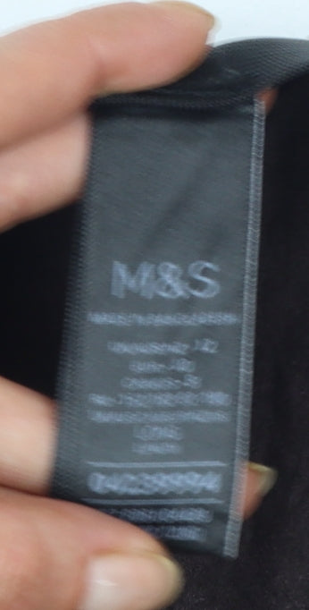 Marks and Spencer Women Brown Faux Suede Leggings Size 12