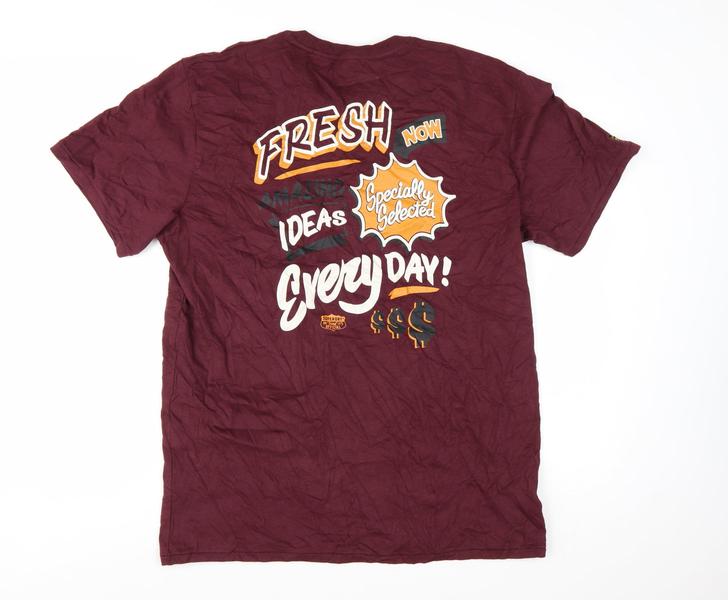 Superdry Men's Red 2XL Graphic Fresh Slogan T-Shirt