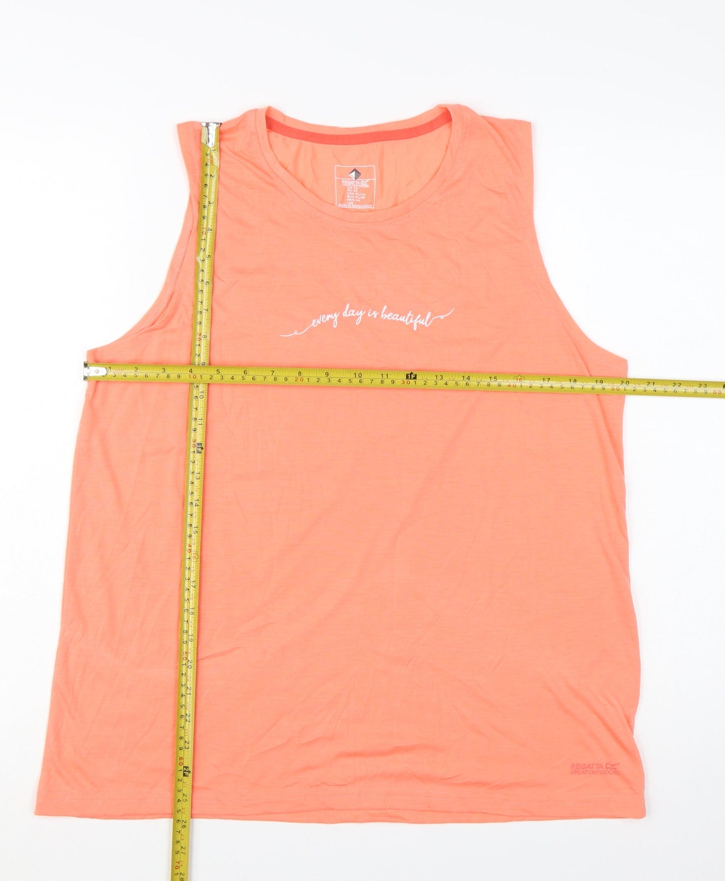 Regatta Women's Orange Cotton Sleeveless Tank Top Size 16