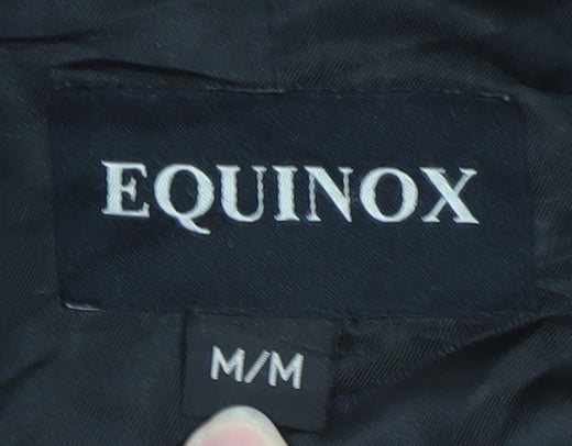 Equinox Men's Black Wool Mid-Length Overcoat M