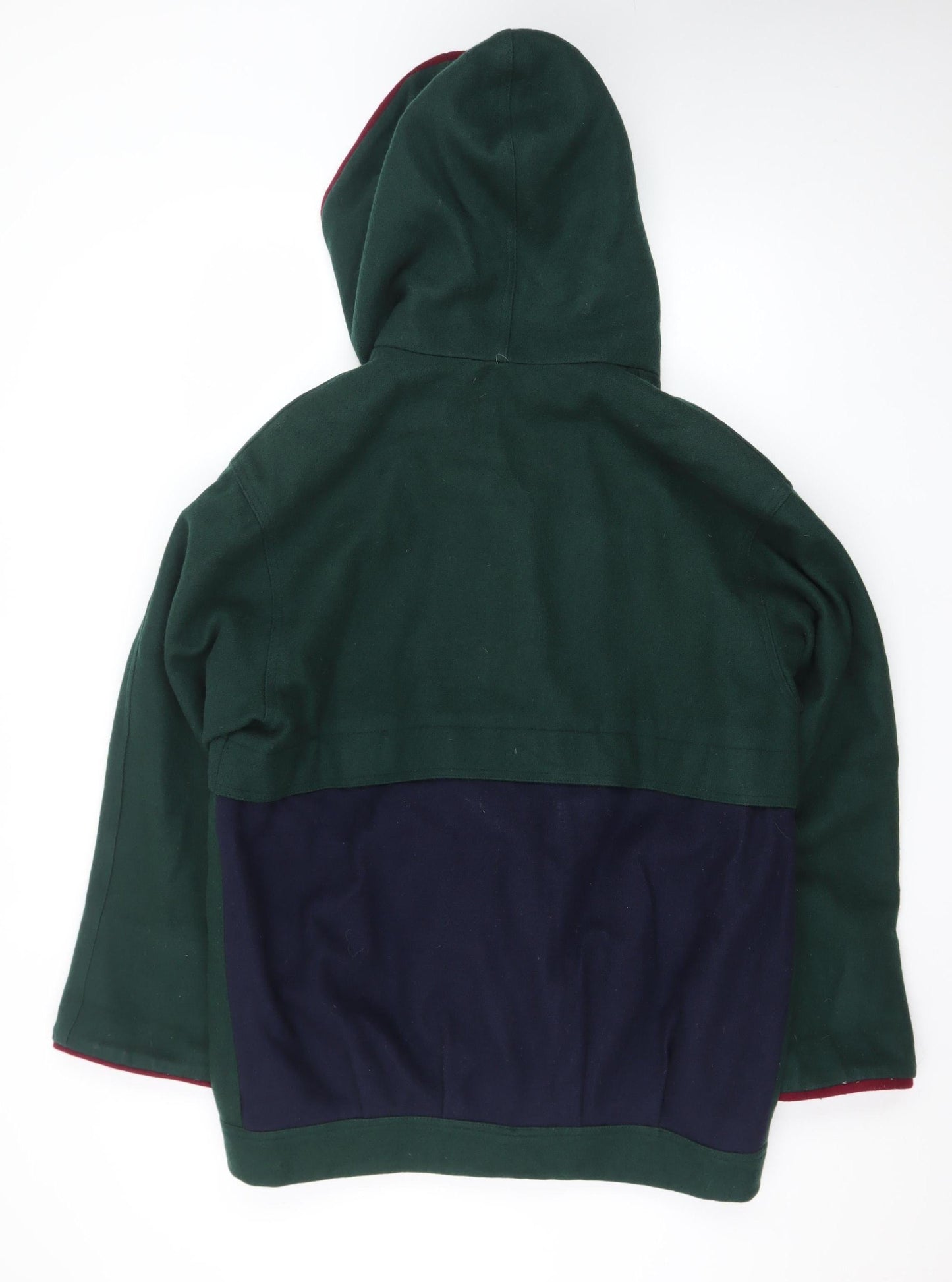 Herman Kay Men's Green Wool Hooded Duffle Coat Size S