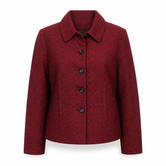 Karen Scott Women's Red Lined Button Jacket Size 12