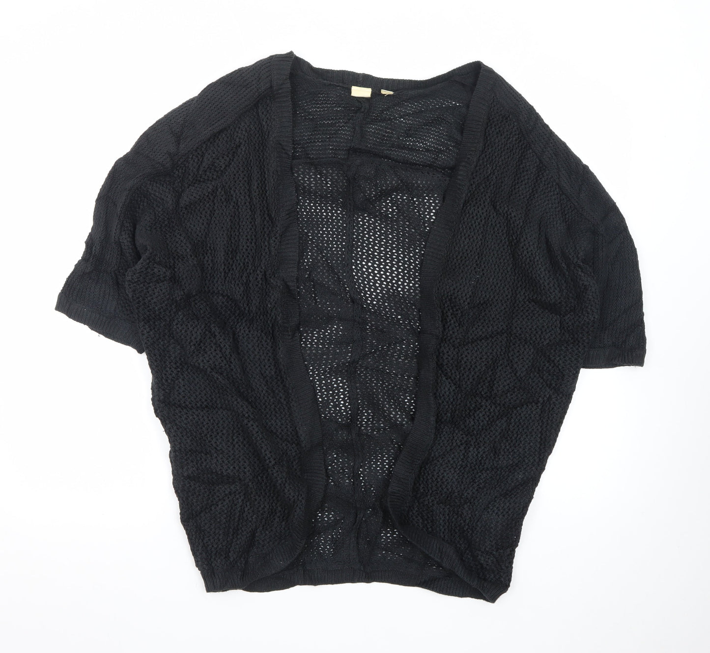 GAP Women’s Black Open Knit Short Sleeve Cardigan Size S
