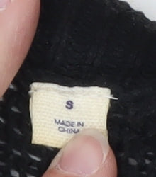 GAP Women’s Black Open Knit Short Sleeve Cardigan Size S