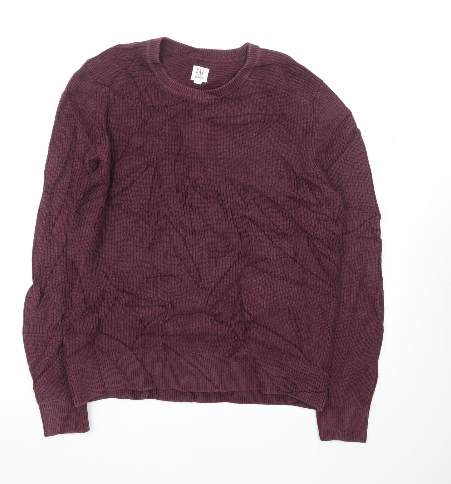 GAP Men’s Purple Cotton Crew Neck Jumper Size S