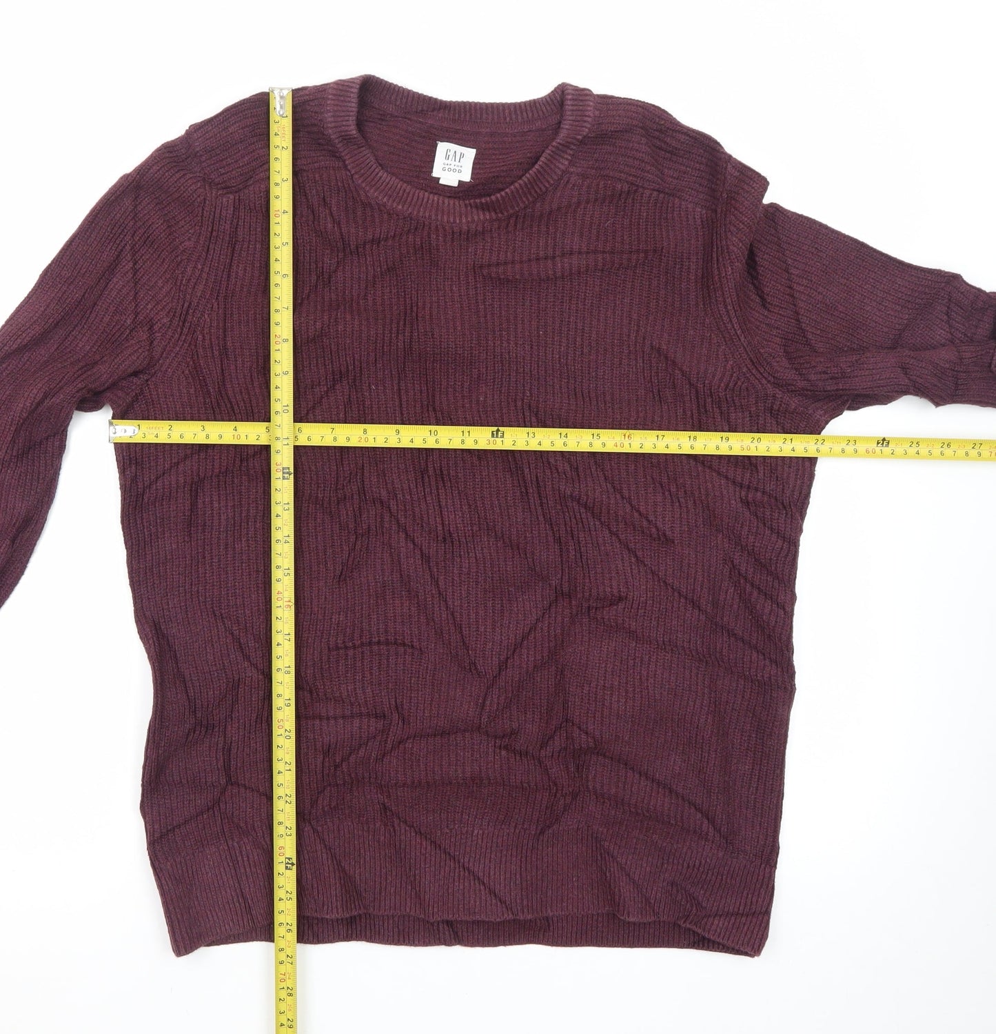 GAP Men’s Purple Cotton Crew Neck Jumper Size S
