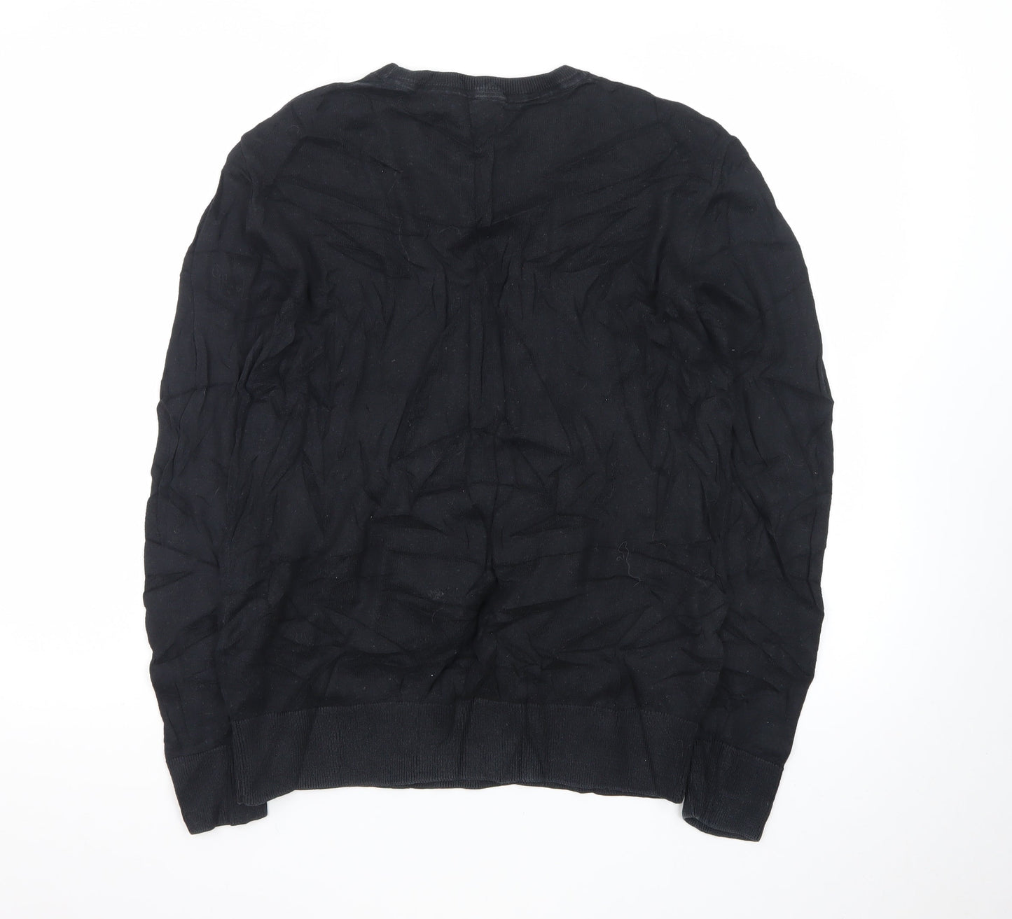 GAP Men's Black Cotton Crew Neck Pullover Jumper Size S