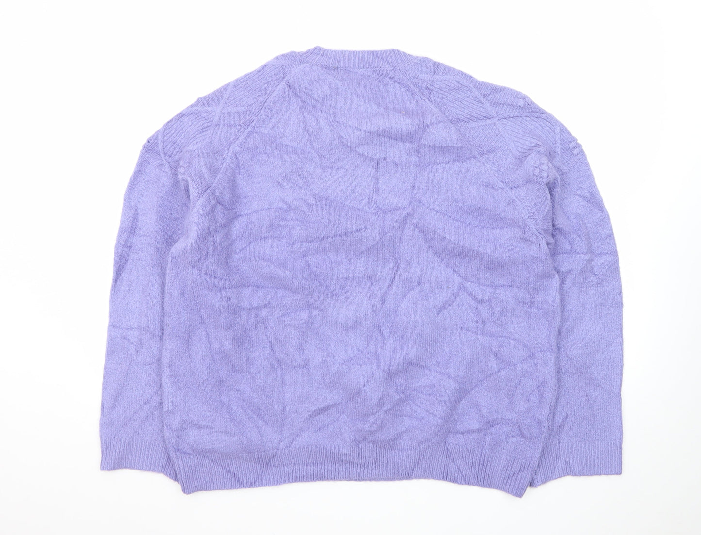 Bonmarche Women’s Purple Cable-Knit Pullover Jumper Size 22