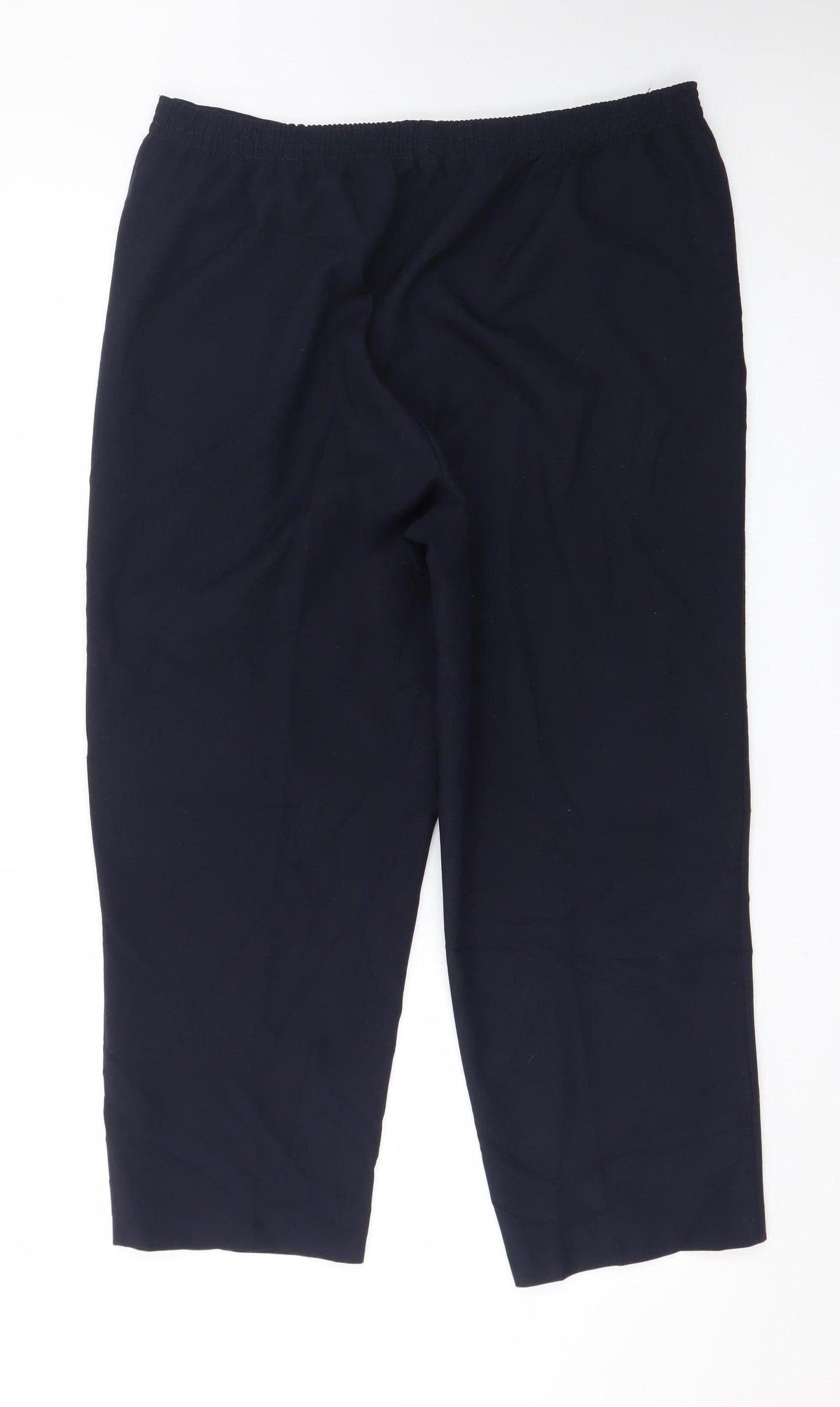 Bm Collection Women's Black Size 18 Elastic Waist Stretch Trousers