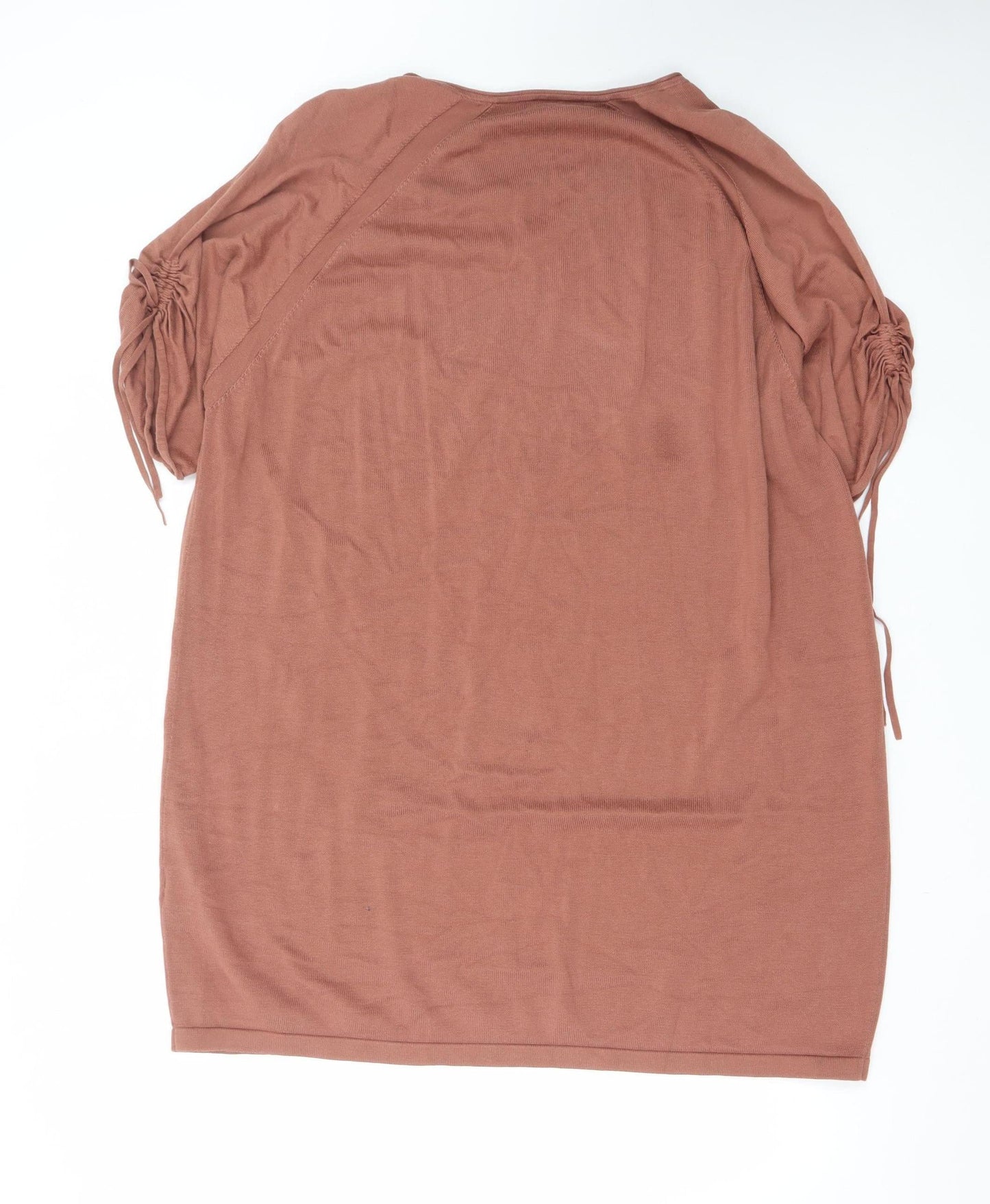 Poetry Women’s Brown Cotton V-Neck Shift Dress Size 18