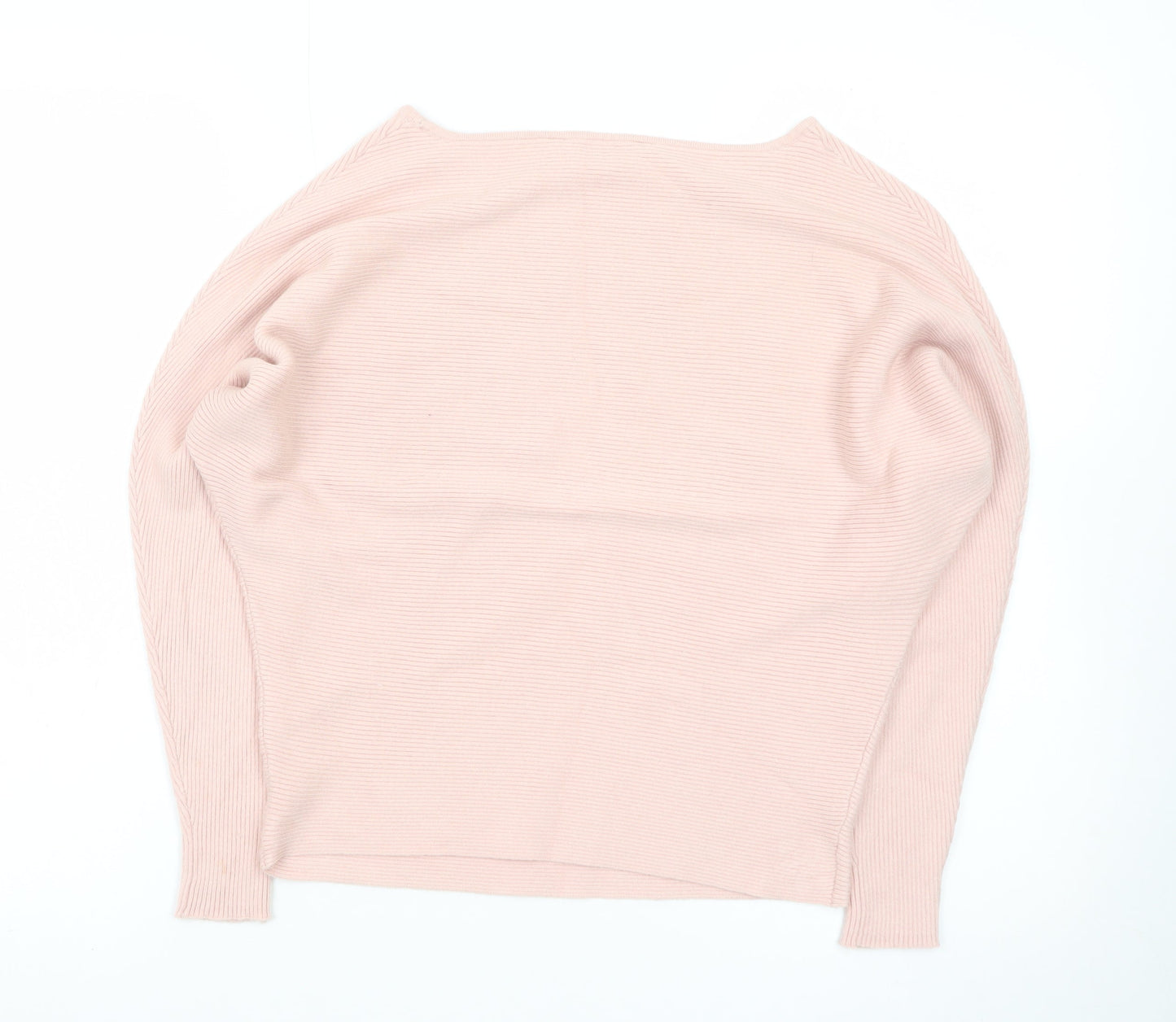 Principles Women Pink Boat Neck Long Sleeve Knit Jumper Medium