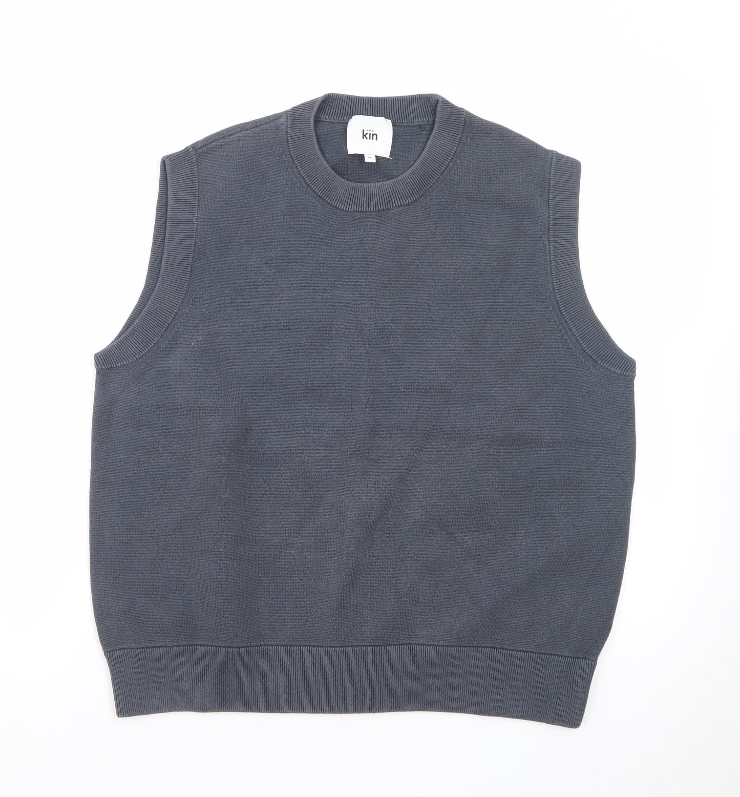 Kin Women’s Grey Sleeveless Knit Vest Jumper Size M