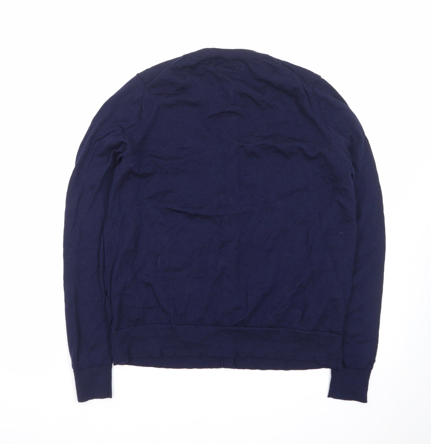 Marks and Spencer Women’s Blue Merino Wool Long Sleeve Cardigan Size 12