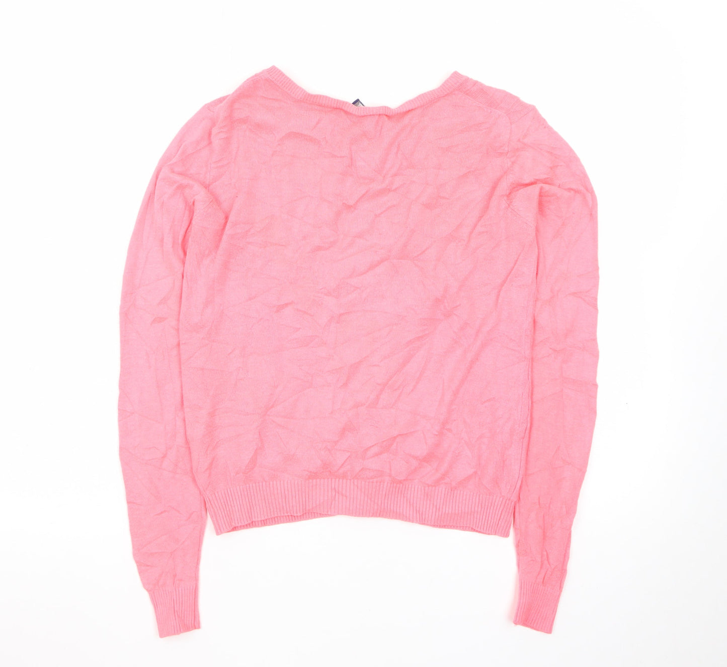 Joules Women Pink Cardigan Knit Long Sleeve UK 8 XS Button Front
