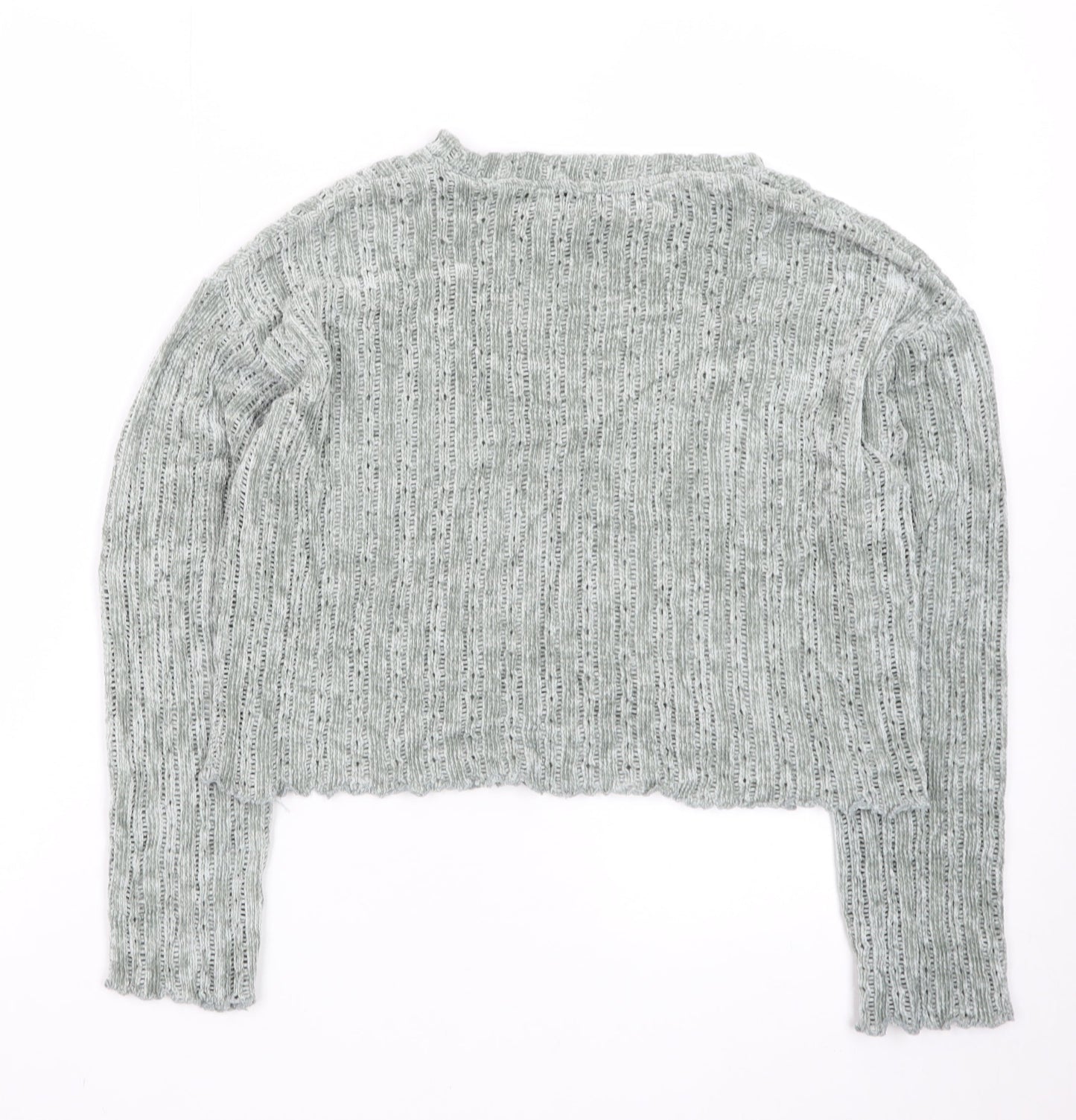 Bershka Womens Grey Knit Pullover Jumper Size XS
