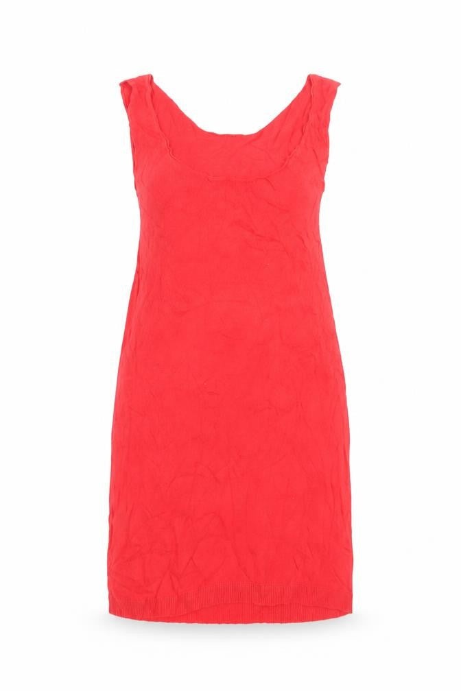 United Colors of Benetton Women's Red XS Slip Dress Sleeveless Knit Cotton