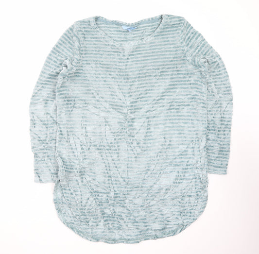 Next Women Blue Striped Long Sleeve Pullover Jumper Size 18