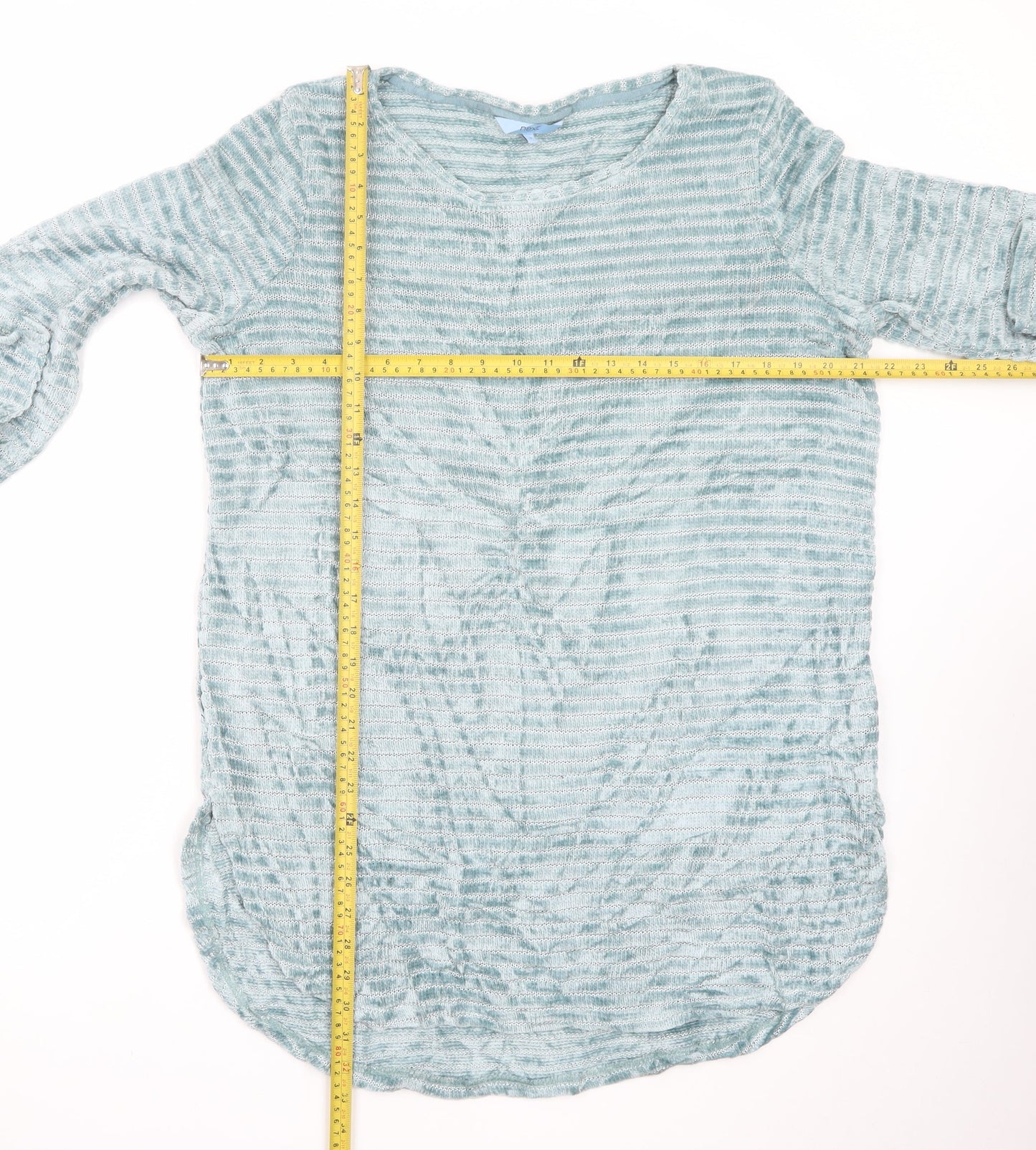 Next Women Blue Striped Long Sleeve Pullover Jumper Size 18