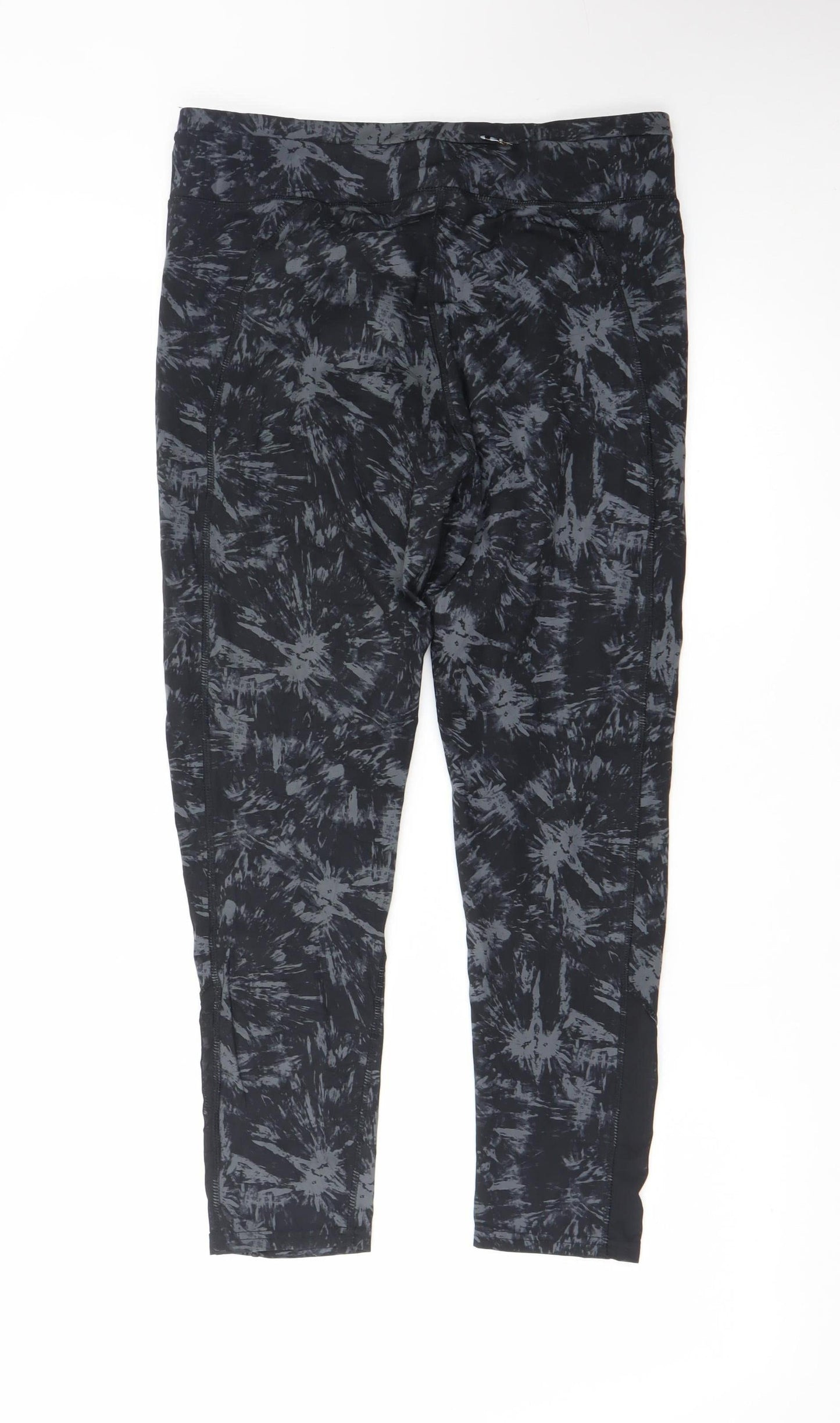 USA Pro Women's Black Tie Dye Ankle Leggings Size 14
