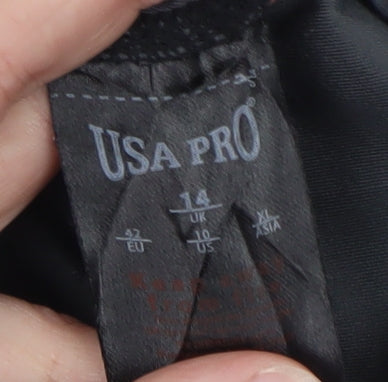 USA Pro Women's Black Tie Dye Ankle Leggings Size 14