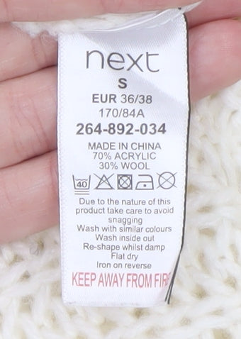 Next Women’s Ivory Cable Knit Long Sleeve Cardigan Size S