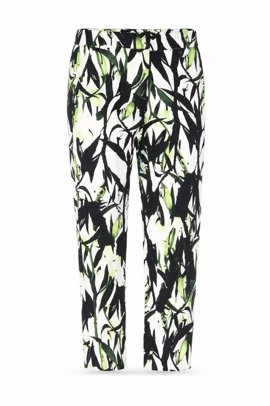 Reiss Women’s Multicoloured Floral Cropped Slim Trousers Size 8