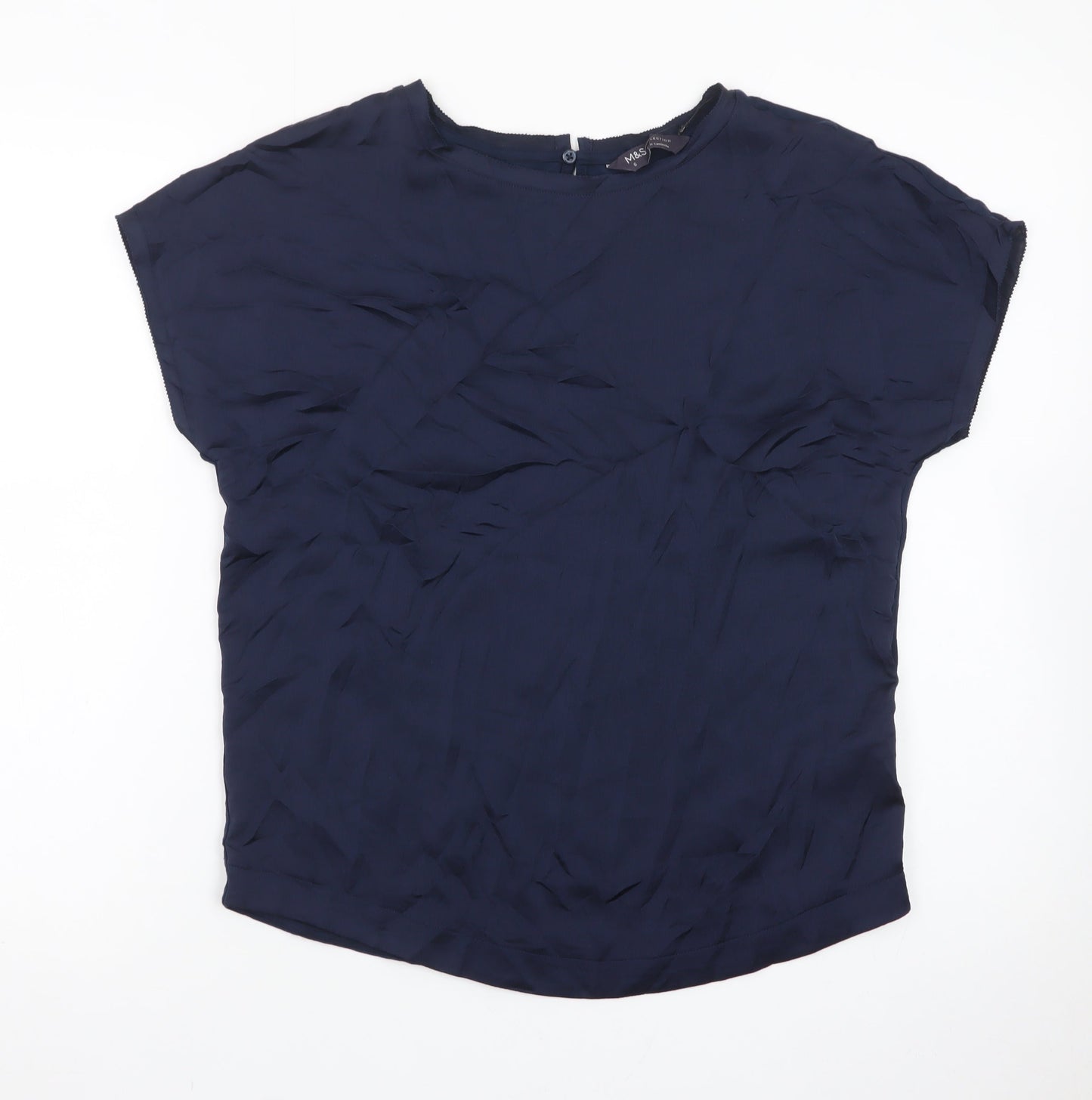 Marks and Spencer Women’s Blue Short Sleeve Basic Blouse Size 6