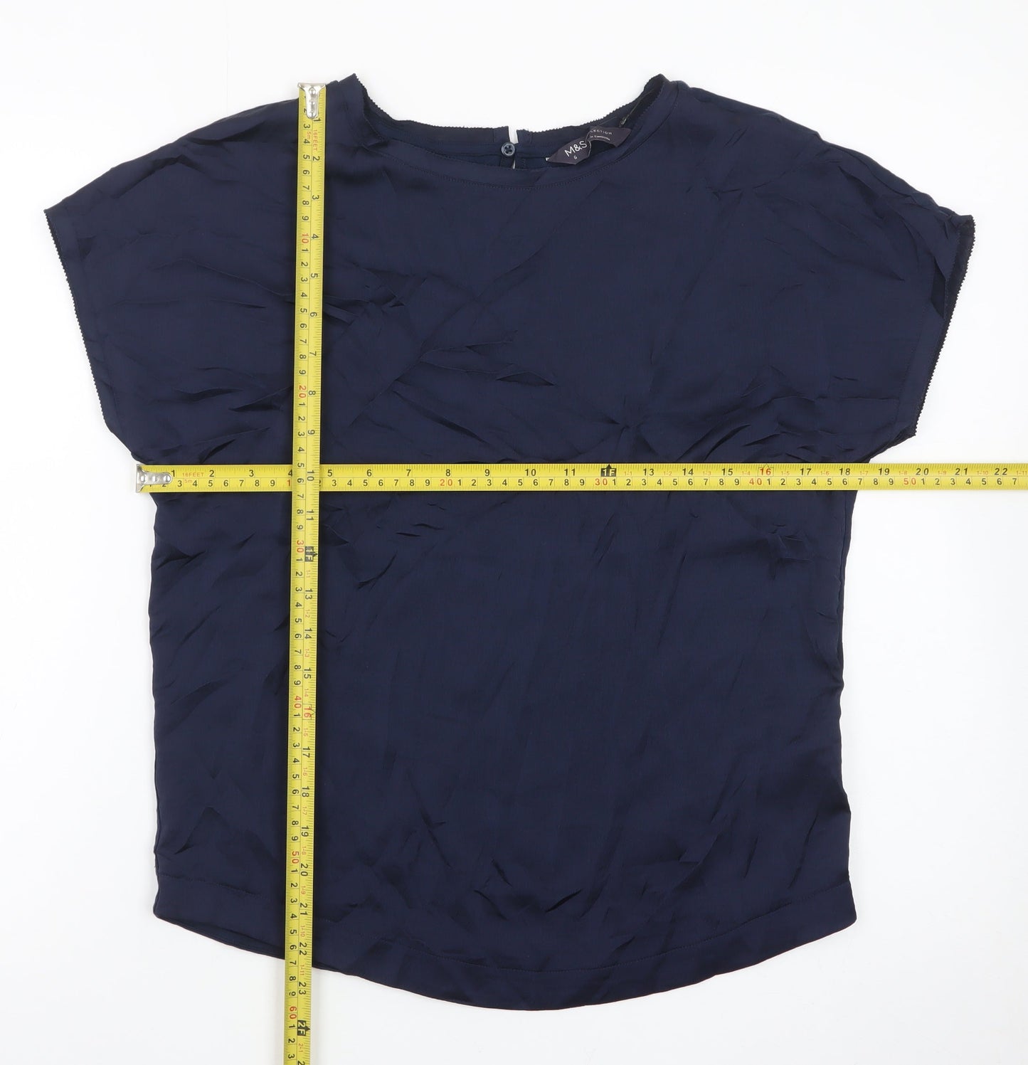 Marks and Spencer Women’s Blue Short Sleeve Basic Blouse Size 6
