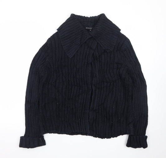 Marks and Spencer Womens Black Wool Blend Collared Cardigan XL