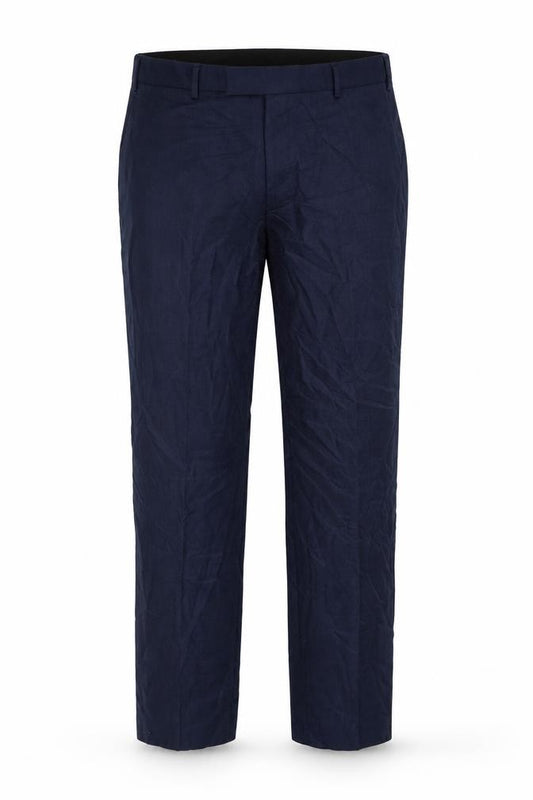 Marks and Spencer Women's Blue 36 Regular Straight Leg Trousers