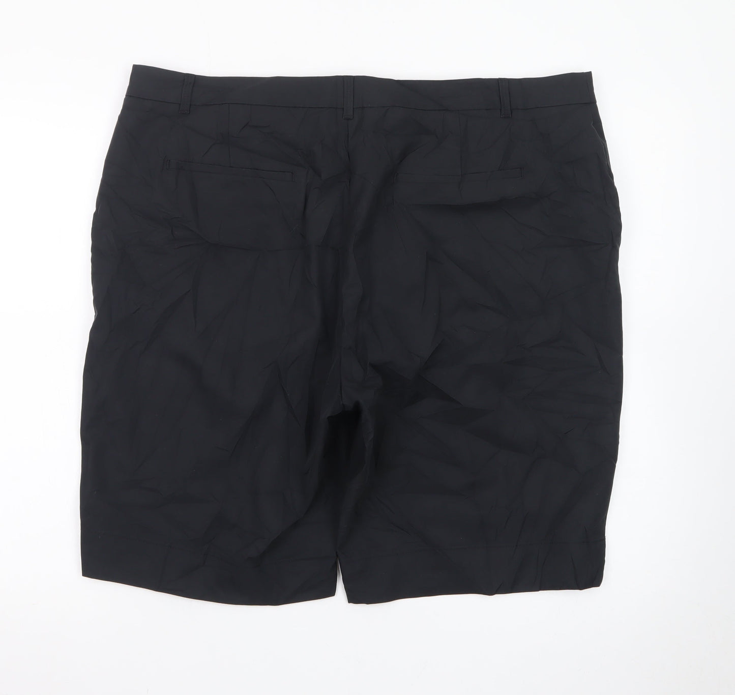 Marks and Spencer Men's Black Chino Shorts Size 20 Regular Fit