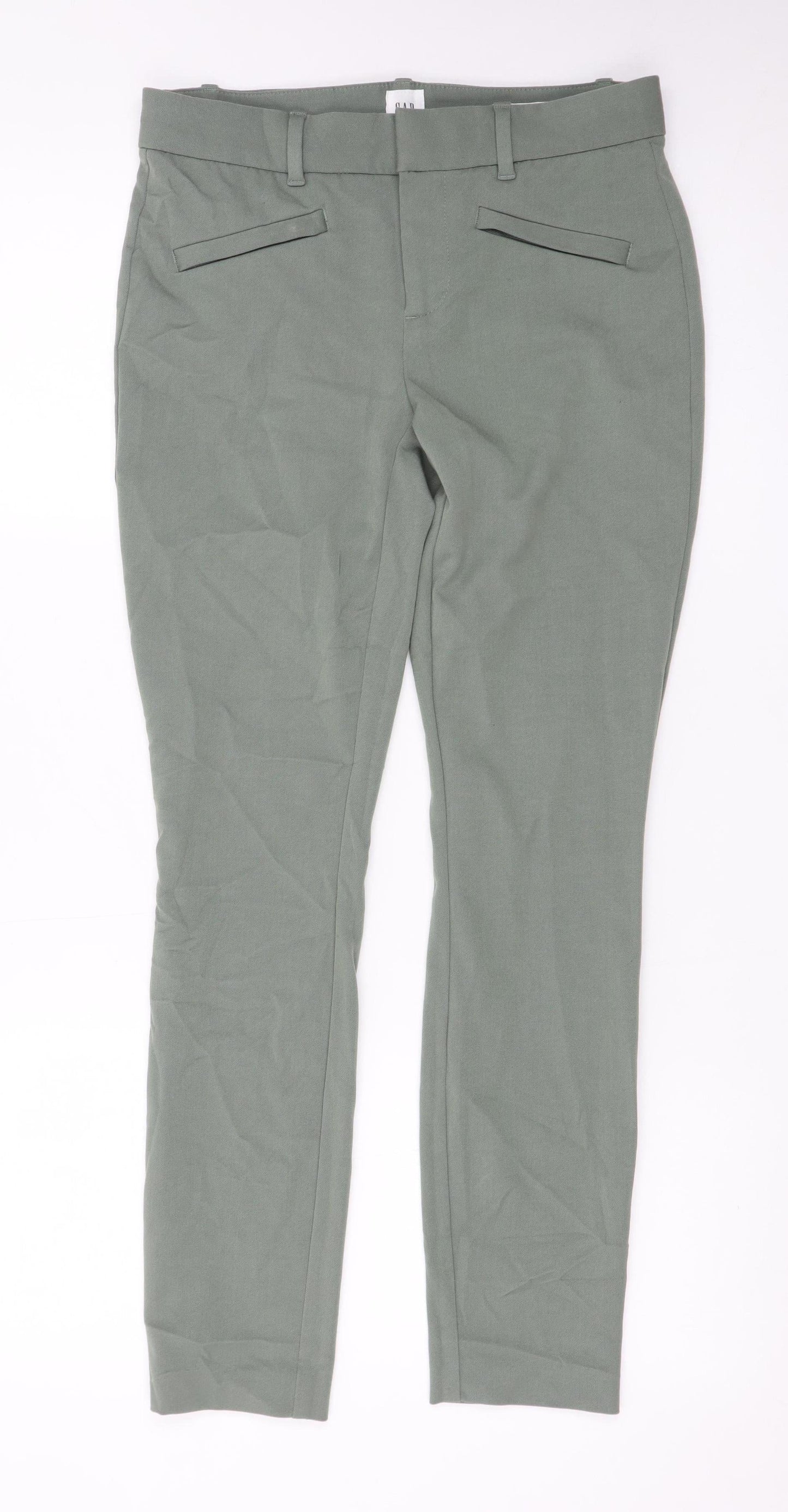 GAP Women’s Green Slim Fit Chino Trousers Size 2 Stretch Twill