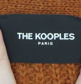 The Kooples Women's Brown Mohair Blend V-Neck Cardigan Size S