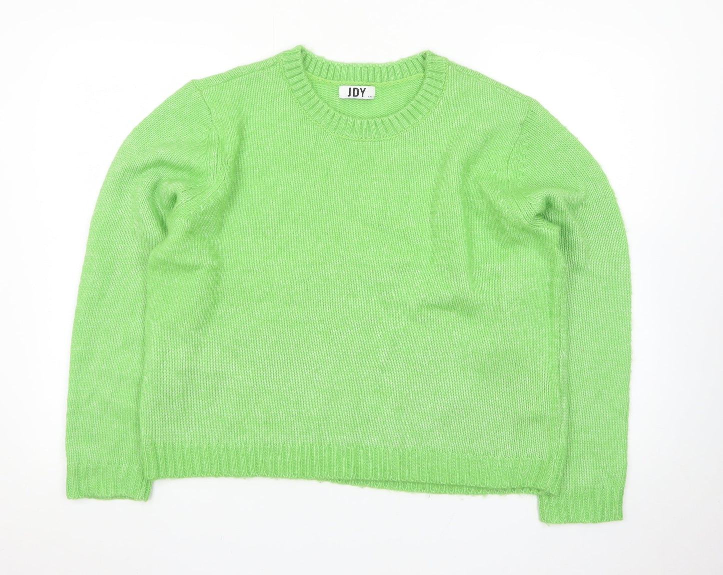 JDY Women's Green Crew Neck Knit Pullover Jumper Size 2XL
