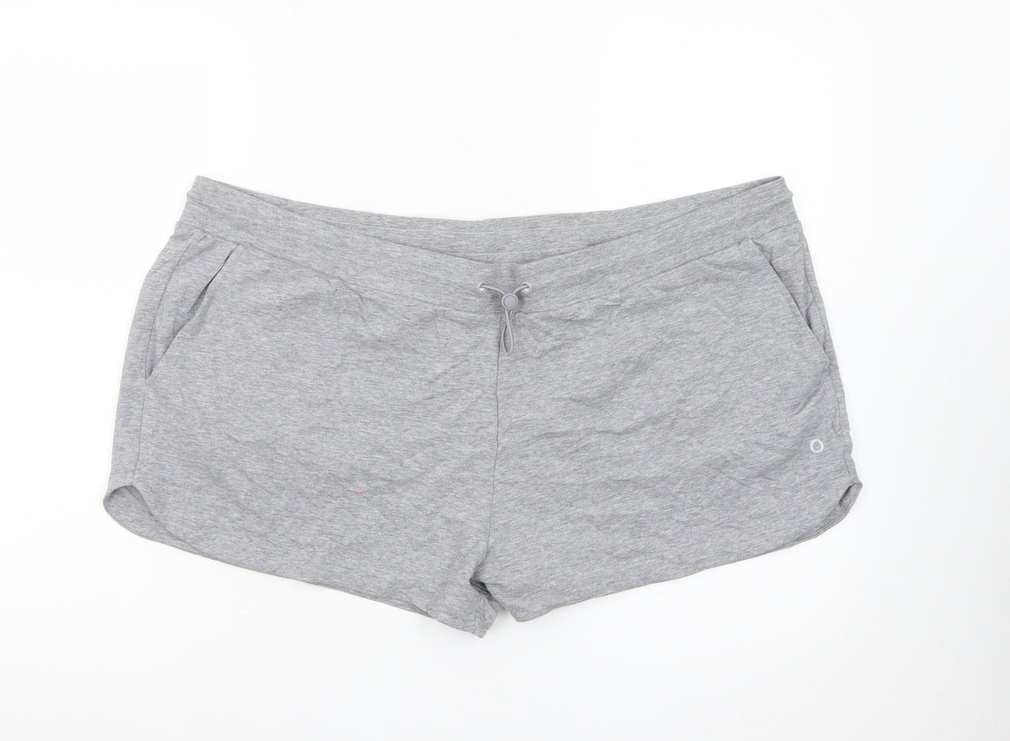 Marks and Spencer Women Grey Size 22 Drawstring Sweat Shorts