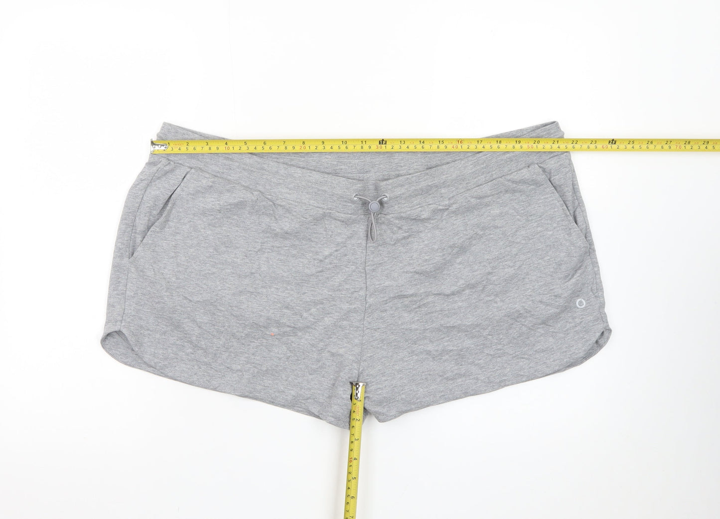 Marks and Spencer Women Grey Size 22 Drawstring Sweat Shorts