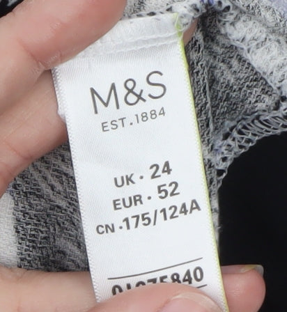 Marks and Spencer Womens Multicoloured Floral Tunic Blouse Size 24