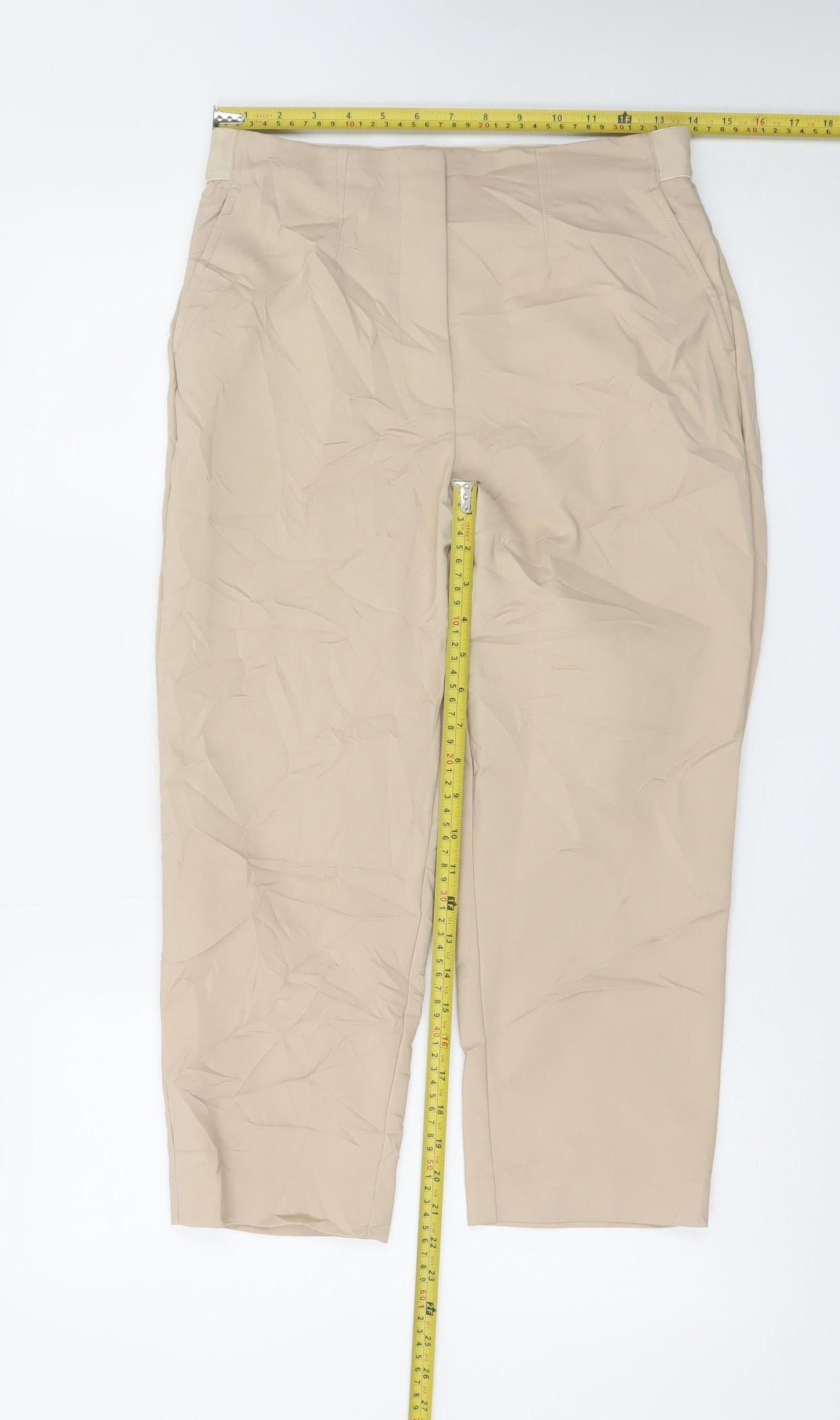 Marks and Spencer Womens Beige Size 10 Chino Trousers