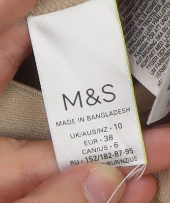 Marks and Spencer Womens Beige Size 10 Chino Trousers