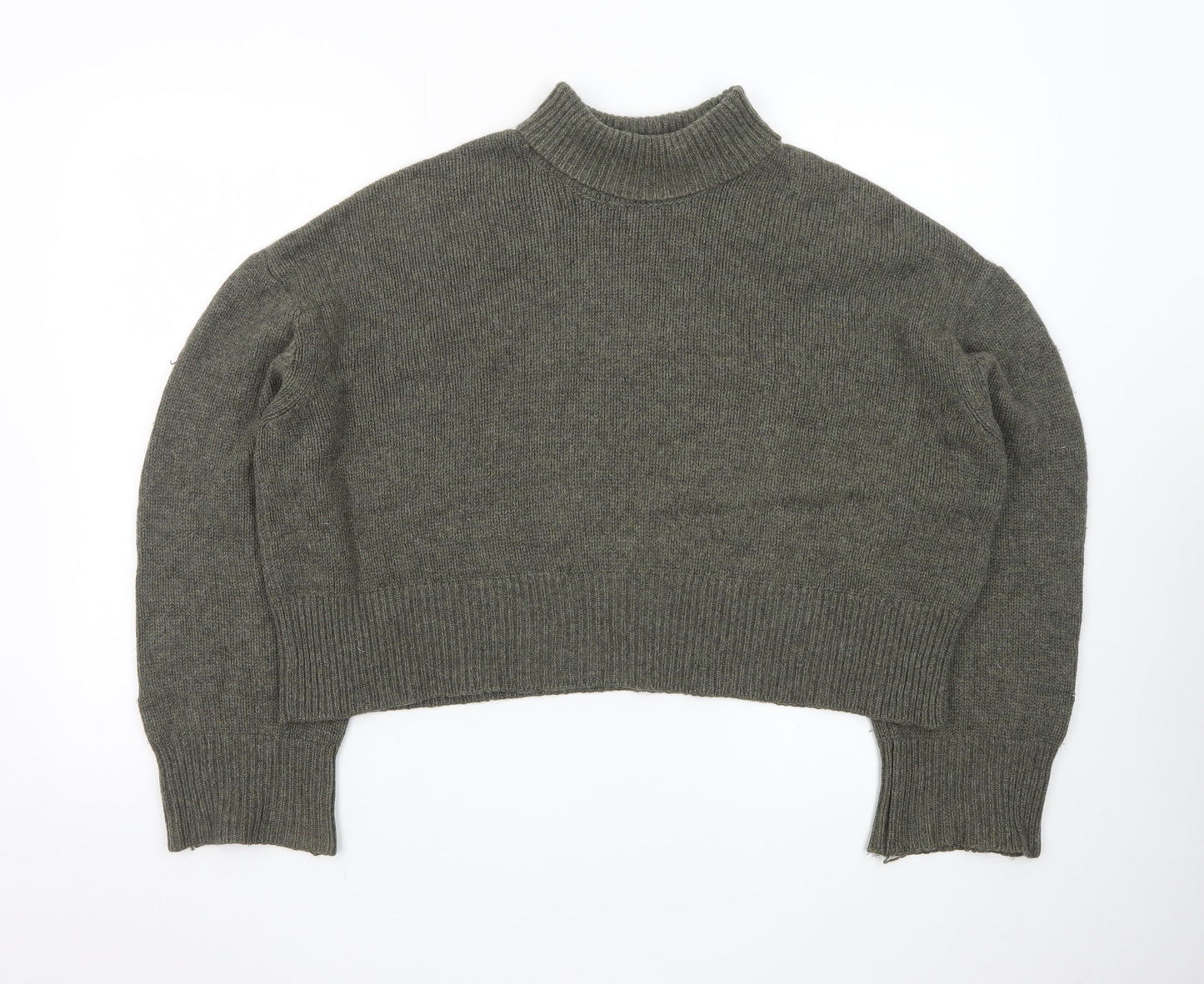 Anine Bing Women’s Grey Cashmere Mock Neck Jumper Size S