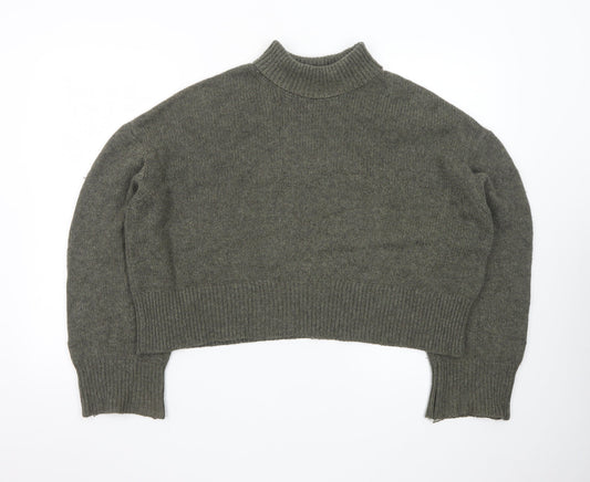 Anine Bing Women’s Grey Cashmere Mock Neck Jumper Size S